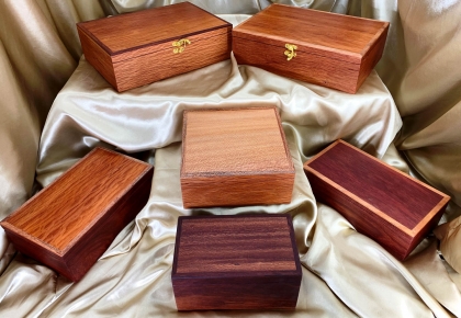 Examples of  Premium Australian Timber Jewellery Boxes with a drawer and/or Trays - Sold Previously