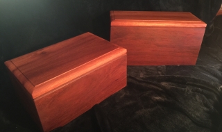 Custom Made Jarrah Human Cremation Box - Standard Design