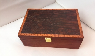 Sheoak Jewellery Box  with Jarrah Burl Lid, Top Tray  (PJBT19005-2450) SOLD