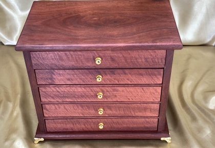 Examples of Designer Jewellery Boxes with Drawers, Divisions etc - Sold Previously