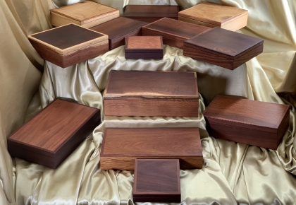 KEEPSAKE / MEMORY & DOCUMENT/EXECUTIVE BOXES - HANDCRAFTED - VARIOUS SIZES