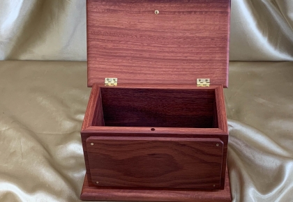 Examples of Pet Cremation Boxes - Custom Made - some with pyrography images