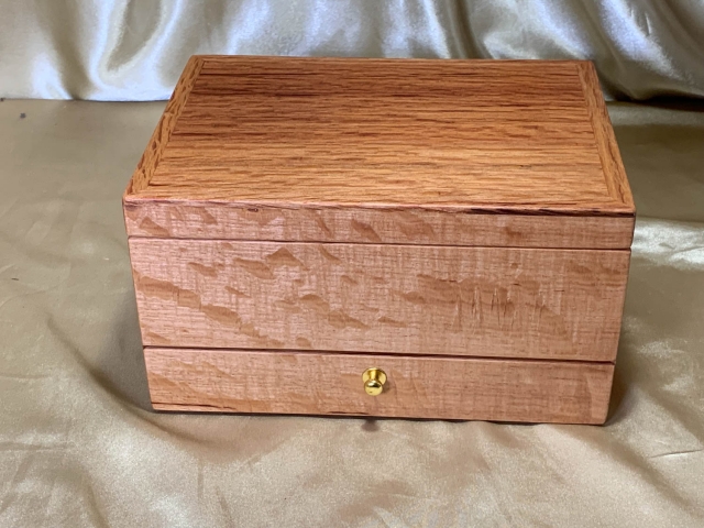 PJBDT 25093-L6164 - Premium Handcrafted Wooden Jewellery Box with Drawer and Tray - Australian Sheoak