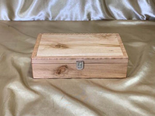 PSTB 25920-L6241 - Premium Handcrafted Wooden Treasure / Trinket Box - Small
