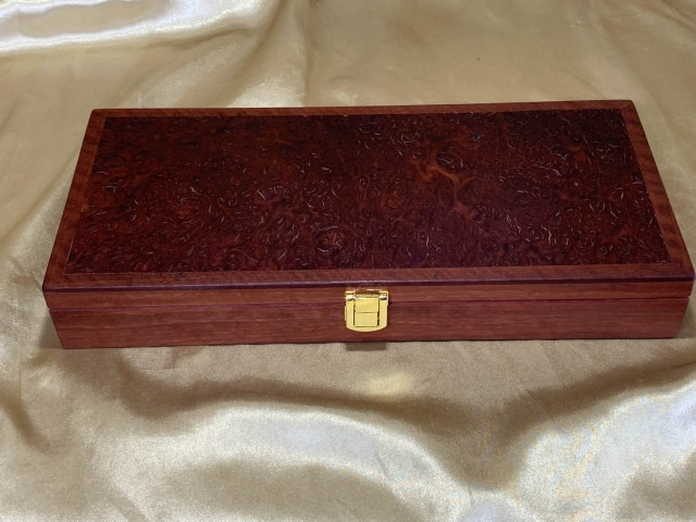 PLRKB 242508-L3659 - Premium Large Resin Filled Jarrah Keepsake Box - Hand Made in Australia