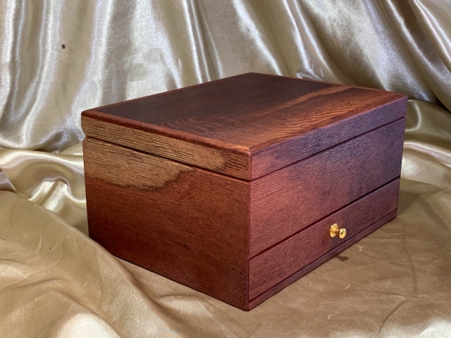 PJBD 251101-L6817 - Premium Handcrafted Wooden Jewellery Box with Bottom Drawer - Hand Made in Australia
