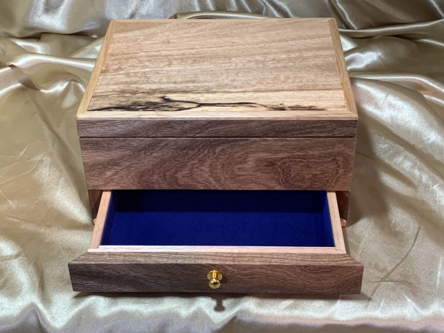 LEDJBD 251006-L6844 - Limited Edition Australian Marri Jewellery Box with Drawer