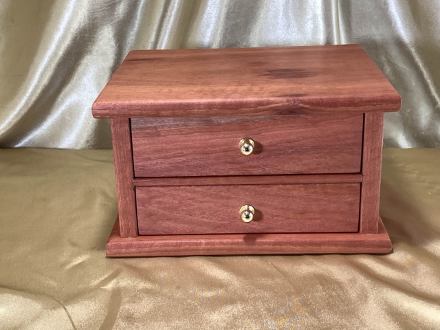 LED2D 2607192D2-L9966 - Limited Edition Handcrafted 2 Drawer Wooden Jewellery Box