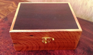 30 Essential Oil Box - Silky Oak box with Woody Pear Lid (EOB-1561) SOLD