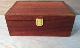 Small Jarrah Jewellery box with Removable Tray and Brass Catch (CJB19003-L2580) SOLD