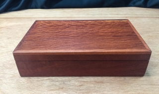 Premium Personal Box - Jarrah with Sheoak Lid and Blue Lining (PPB19001-L5541) SOLD
