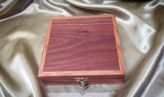 Premium Square Trinket Box - Pale Jarrah, Sheoak (PTRSQ19004-L5891 SOLD