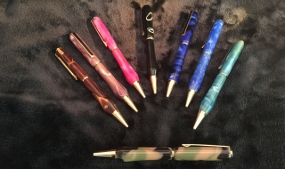 Classic Pens (Hand turned from coloured resin)