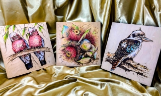 Examples of Flora and Fauna Pyrography