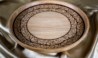 Hand Turned Australian Camphor Laurel Wooden Decorator Platter DP20010-L7714