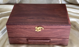 PJBD 21022-L2124 - Premium Jewellery Box with Drawer - Australian Jarrah (SOLD)