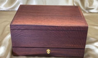 PJBDT 22001-L3186 Premium XL Jewellery Box with Drawer AND Tray - Woody Pear Timber SOLD