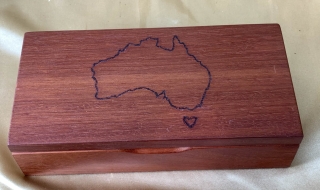 L9734 - Pyrography Example - Image on Jarrah