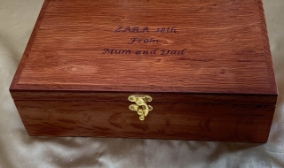 Pyro - 23 L6810 - Example Inscription on Sheoak Keepsake Box