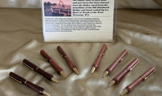 OMB - Classic Pen Hand Turned from Jarrah from the Old Mandurah Bridge 