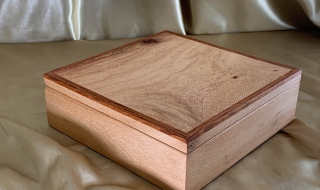 PMMB 2324-L9715 - Premium Medium Wooden Jewellery or Memory Box - Square