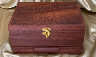 PJBDT 2402-L0788 - Premium Jarrah Jewellery Box with Drawer AND Tray SOLD