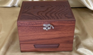 PJBDT 2406-L0832 - Premium Jarrah & Woody Pear Jewellery Box with Drawer and Tray SOLD