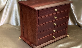 LEDMD 24002-L1970 - Limited Edition 5 Drawer Jarrh Jewellery Box - Hand Made in Australia SOLD