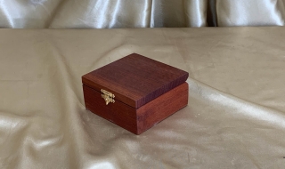 PSTRB 22014-L6439 - Small Wooden Trinket Box with Burgundy lining- Western Australian Timber