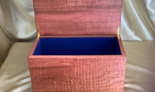 Custom Made Jarrah Human Cremation Box - Standard Design
