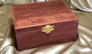 PJB2T 2425-L2690 Premium Jarrah Jewellery Box with 2 Removable Trays and Pink Lining SOLD