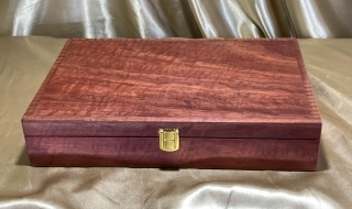 PLKB 2418-L2793 - Premium Pink Jarrah Jewellery or Keepsake Box - Hand Made in Australia
