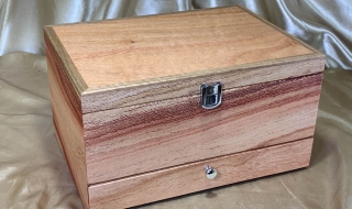 PJBDT 242503-L3821 - Premium Wooden Jewellery Box with Drawer and Tray - Australian Silky Oak SOLD