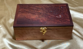LEDRKB 25002-L4129 - Limited Edition Pink Jarrah and Burl Keepsake / Trinket Box sold