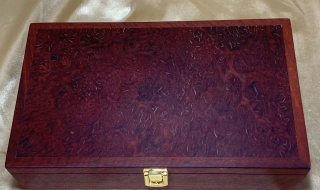 PMLRKB 242509-L3666 - Premium Medium Large Resin Filled Jarrah Jewellery or Keepsake Box