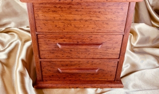 Custom Made Top Opening Multi Drawer Jarrah Jewellery Box