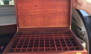 Custom Made Jarrah Essential Oil Storage and Display Box for 96 Bottles