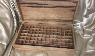 Custom Made Australian Blackbutt Essential Oil Box for 98 Bottles