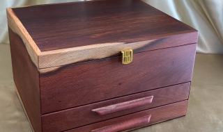 Custom Made Lady's Accessory Box hand crafted from Australian Woody Pear 