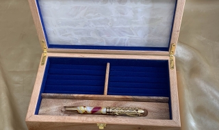 Custom Made Wedding Ring and Pen Box Hand Made from Australian Silky Oak 