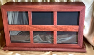 Custom Made Jarrah Pet Photo Box for multiple cremation ashes 