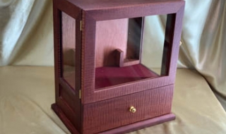 Custom Made Jarrah Bible Display Cabinet  