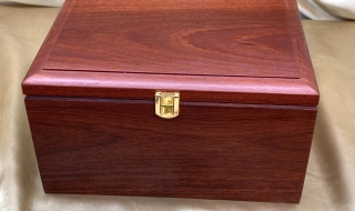 Custom Made Jarrah Cremation Box with Brass Catch