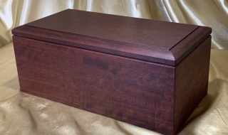 Custom Made Dark Jarrah Human Cremation Box 