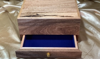 LEDJBD 251006-L6844 - Limited Edition Australian Marri Jewellery Box with Drawer NOT AVAILABLE
