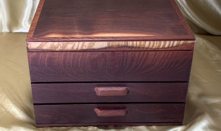 LEDM2 2605D1-L9058 - Limited Edition Handcrafted Wooden Jewellery Box with 2 Drawers - Australia SOLD