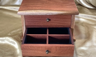 LEDJB2D 2606D21-L9535 - Limited Edition 2 Drawer Wooden Jewellery Box - Handcrafted in Western Australia